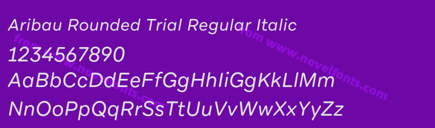 Aribau Rounded Trial Regular ItalicPreview