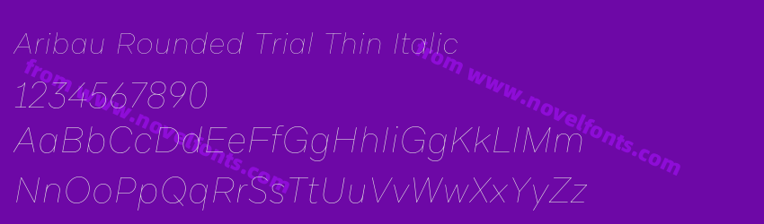 Aribau Rounded Trial Thin ItalicPreview