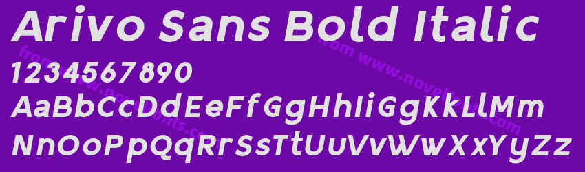 Arivo Sans Bold ItalicPreview