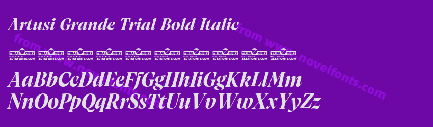 Artusi Grande Trial Bold ItalicPreview