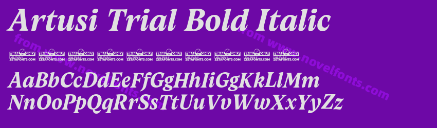 Artusi Trial Bold ItalicPreview