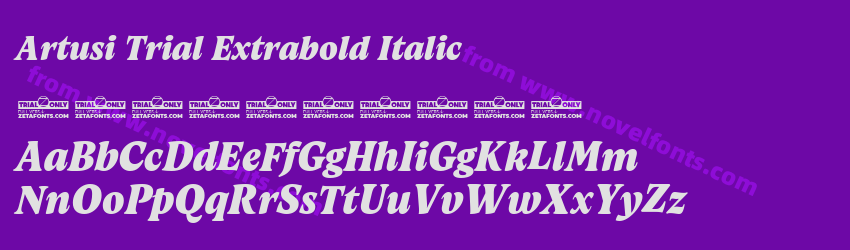 Artusi Trial Extrabold ItalicPreview