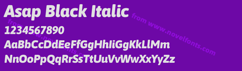 Asap Black ItalicPreview Asap Black ItalicPreview