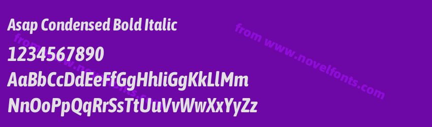 Asap Condensed Bold ItalicPreview