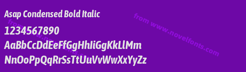 Asap Condensed Bold ItalicPreview