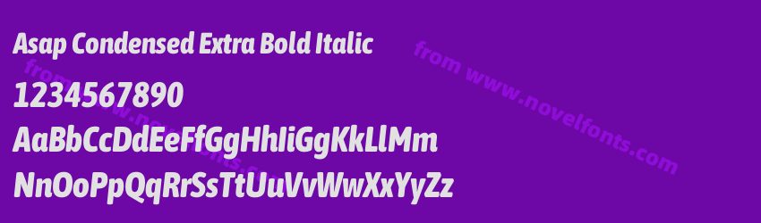 Asap Condensed Extra Bold ItalicPreview