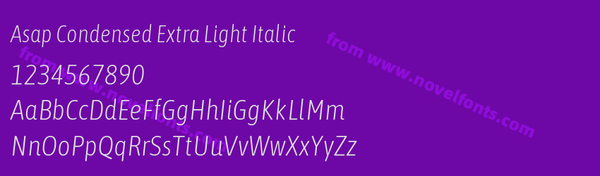 Asap Condensed Extra Light ItalicPreview