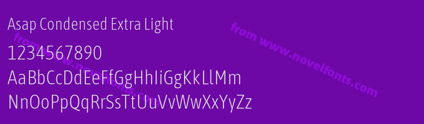 Asap Condensed Extra LightPreview