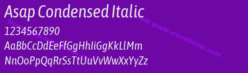 Asap Condensed ItalicPreview