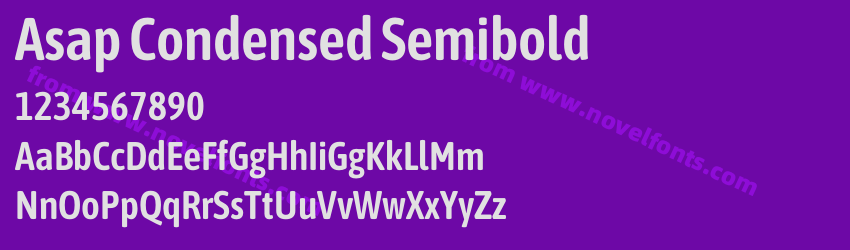 Asap Condensed SemiboldPreview