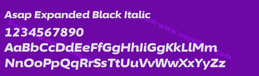 Asap Expanded Black ItalicPreview