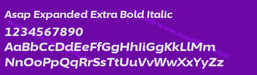 Asap Expanded Extra Bold ItalicPreview