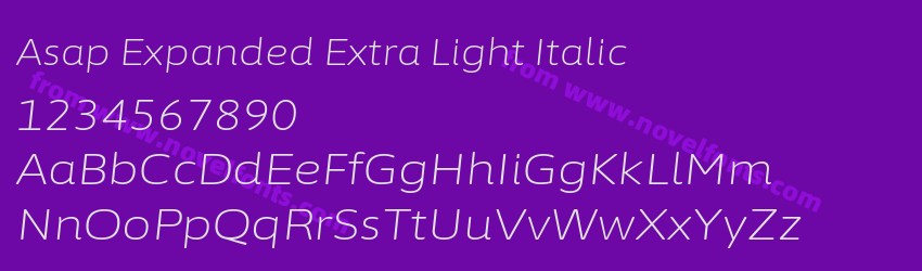 Asap Expanded Extra Light ItalicPreview