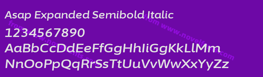 Asap Expanded Semibold ItalicPreview