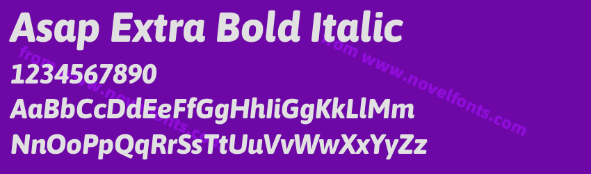 Asap Extra Bold ItalicPreview