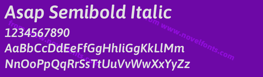 Asap Semibold ItalicPreview