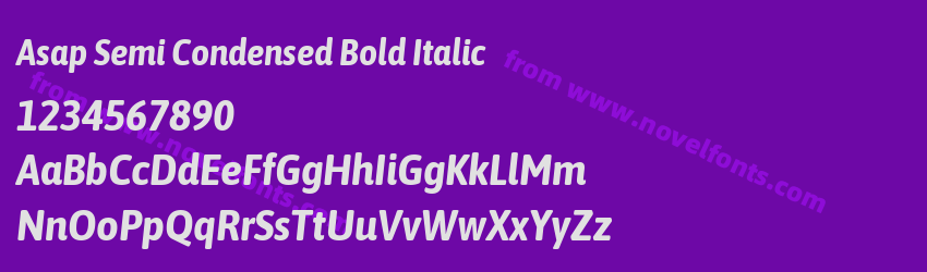 Asap Semi Condensed Bold ItalicPreview