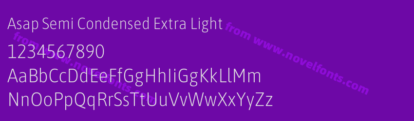 Asap Semi Condensed Extra LightPreview