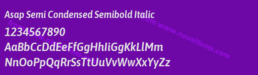 Asap Semi Condensed Semibold ItalicPreview