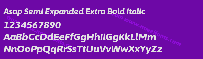 Asap Semi Expanded Extra Bold ItalicPreview