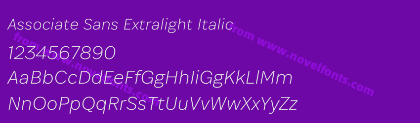 Associate Sans Extralight ItalicPreview