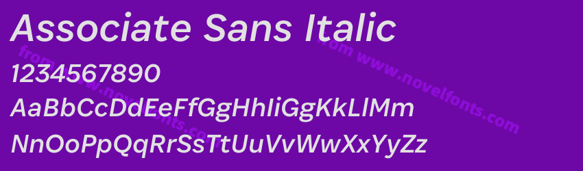 Associate Sans ItalicPreview