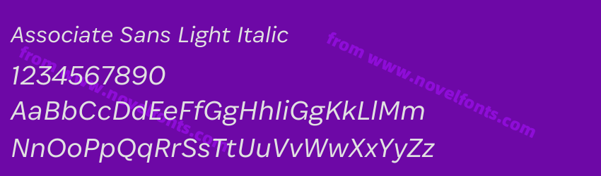 Associate Sans Light ItalicPreview