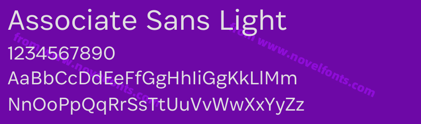 Associate Sans LightPreview