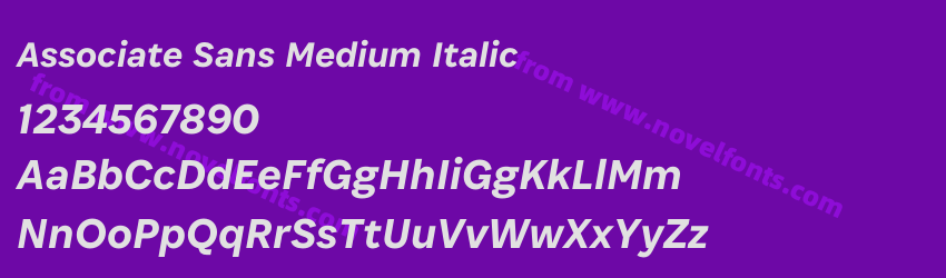 Associate Sans Medium ItalicPreview