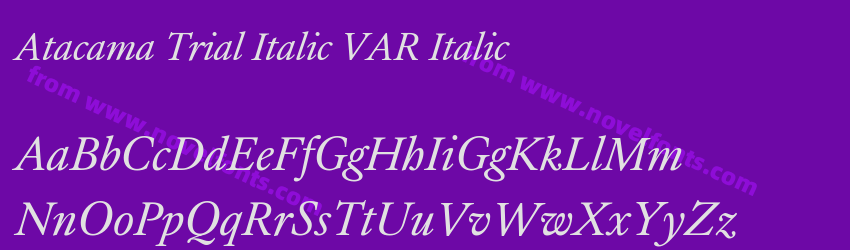 Atacama Trial Italic VAR ItalicPreview