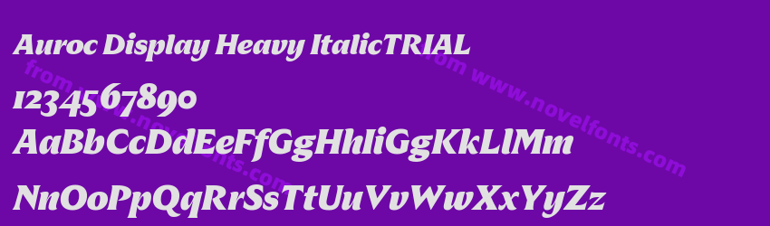 Auroc Display Heavy ItalicTRIALPreview Auroc Display Heavy ItalicTRIALPreview