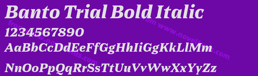 Banto Trial Bold ItalicPreview