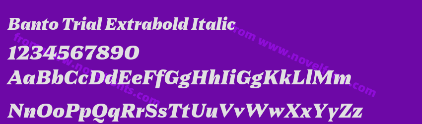 Banto Trial Extrabold ItalicPreview