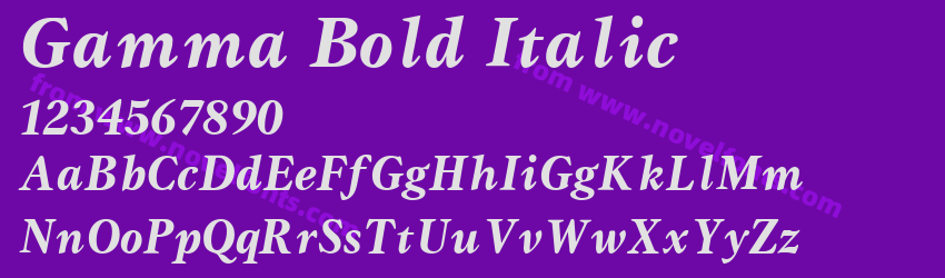 Gamma Bold ItalicPreview