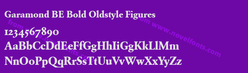 Garamond BE Bold Oldstyle FiguresPreview