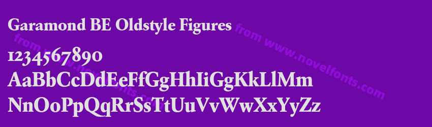 Garamond BE Oldstyle FiguresPreview