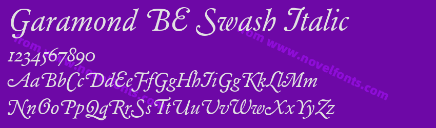 Garamond BE Swash ItalicPreview