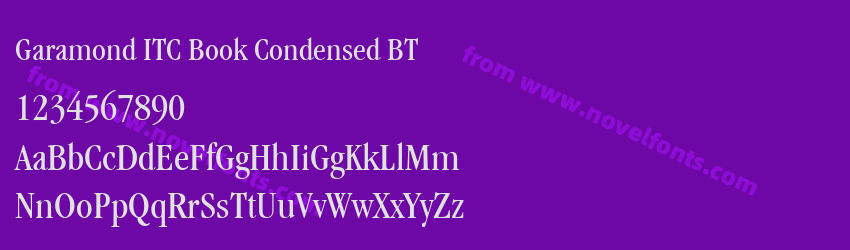 Garamond ITC Book Condensed BTPreview