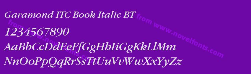 Garamond ITC Book Italic BTPreview