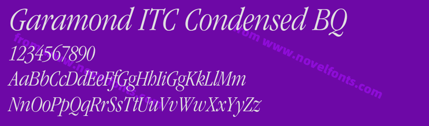 Garamond ITC Condensed BQPreview