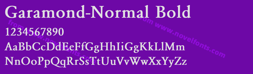 Garamond Normal BoldPreview