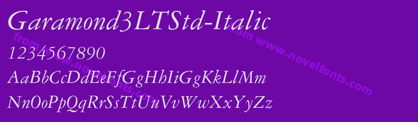 Garamond3LT Std ItalicPreview