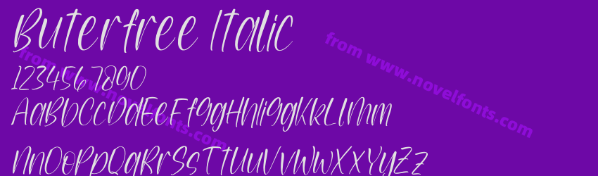 Buterfree ItalicPreview Buterfree ItalicPreview