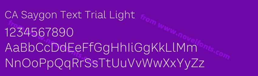 CA Saygon Text Trial LightPreview CA Saygon Text Trial LightPreview