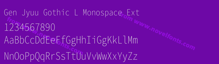 Gen Jyuu Gothic L Monospace ExtPreview