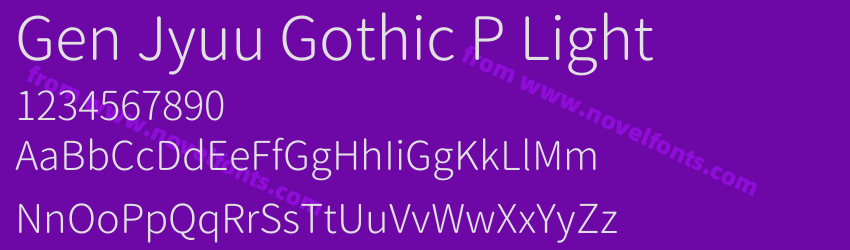 Gen Jyuu Gothic P LightPreview