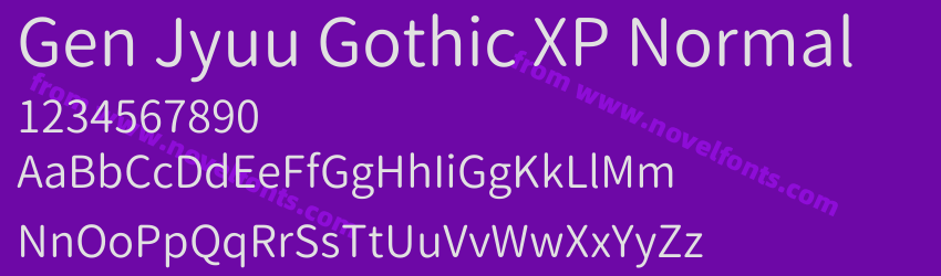 Gen Jyuu Gothic XP NormalPreview