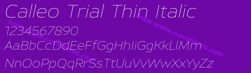 Calleo Trial Thin ItalicPreview Calleo Trial Thin ItalicPreview