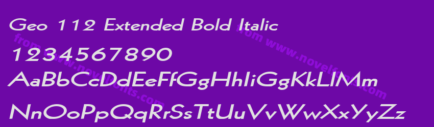 Geo 112 Extended Bold ItalicPreview