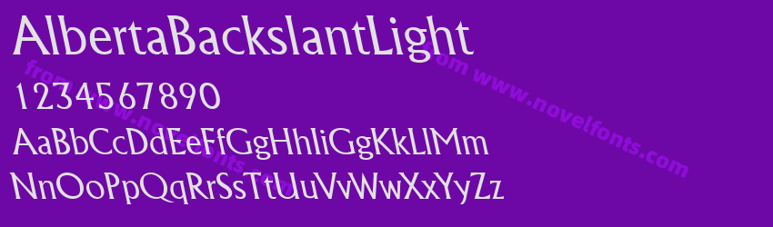 Alberta Backslant Light RegularPreview